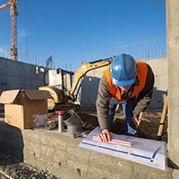 Ouvrier sur un chantier