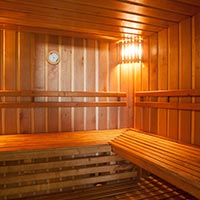 Intérieur d'un sauna