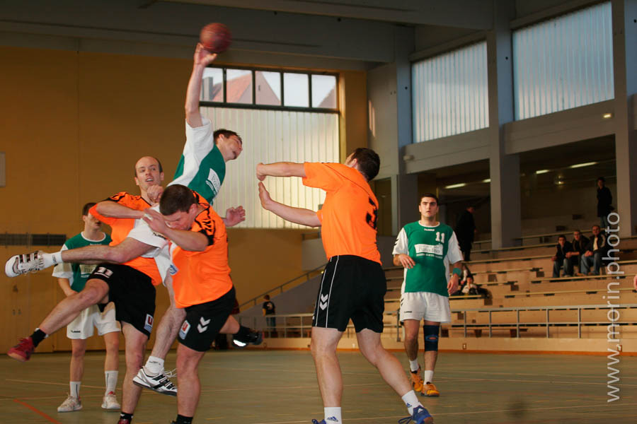 action dans un match de hand