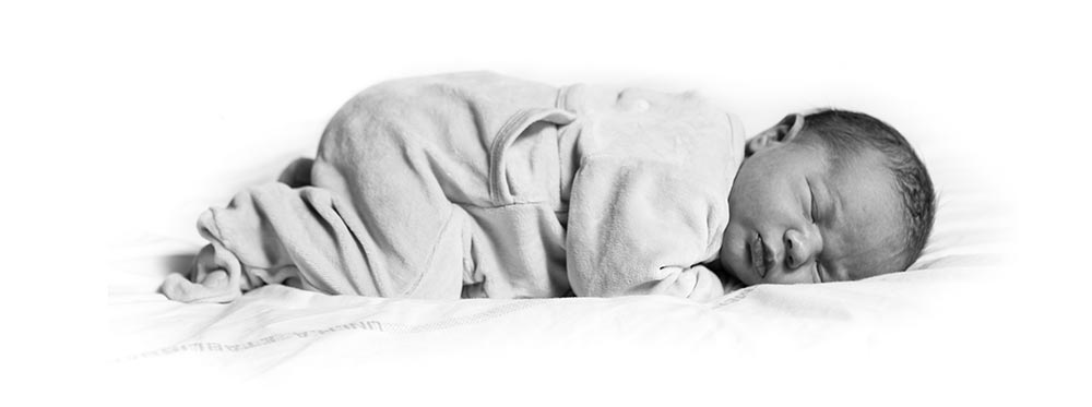 Photo portrait Noir & Blanc en studio : Bébé endormi